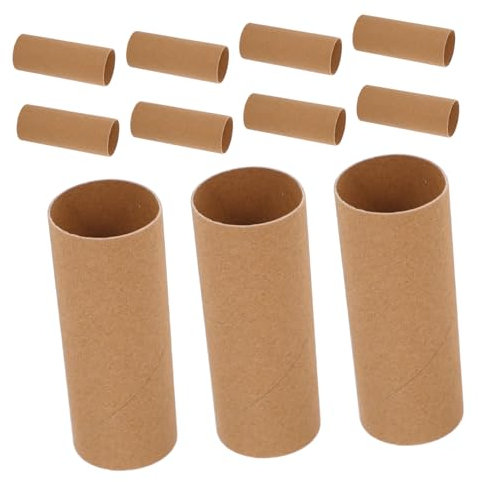 DECOMELODY 20 Stück Papprollen Braune Papprollen zum Basteln Kartonrohr Kreative DIY Bastelrollen Papprohr Rolle für Handgemachte Bastelarbeiten Kunst Projekte