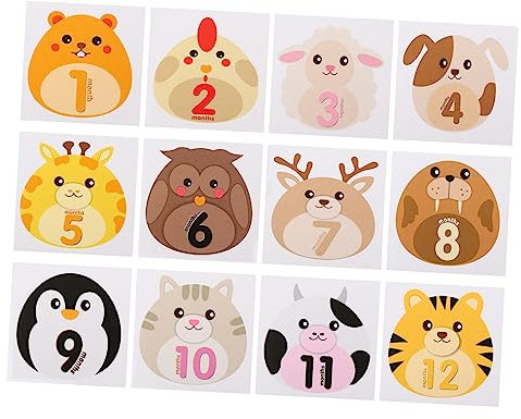 Gadpiparty 12stücke Monatsaufkleber Für Schwangerschaft Und Neugeborene Kreative Foto-Requisiten Ersten Lebensjahre