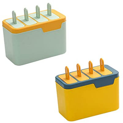 Cabilock Moldes De Helados Para Niños 2 Moldes De Helado 4 Agujeros Paletas Caseras