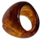jojnsha Modische braune Harzringe, stabile braune Harzringe, Verzierung für Frauen, die Individualität umarmen, 8*6*3CM, Harz