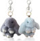 Porte-Clés Lapin En Peluche,2 Pièces Pendentif Lapin Doux,Décoration Lapin Mignon Pour Sacs à Main, Sacs à Dos Et Clés, Easter Cadeau Pour Les Filles (Gris Fumée Et Vert)