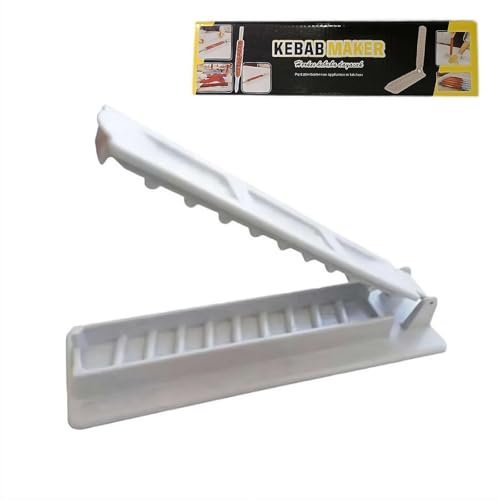 Kebab Maker, Plastic Kebab Press Meat Press, Reusable Manual Kebab Tool, 11.7in Portable Meat Skewer Box Easy Skewer Tools for BBQ Prep, Kebab Skewers