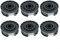 Lot de 6 bobines de fil de rechange en nylon compatibles avec coupe-bordures Parkside pour modèles PRTA 20Li, fonction d'alimentation automatique