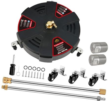 LOVIVER Driveway Power Washer, Rotary Surface Cleaner, High Pressure Flat Surface Cleaner, Pressure Washer Surface Cleaner for Park Cleaning Sidewalks (16IN)