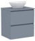 Baikal Mueble de Baño Klay. Mueble MONTADO. 2 Cajones Suspendido con Lavabo sobre Encimera. Armario de Baño. Lavabo Ceramico. 70cm Azul.