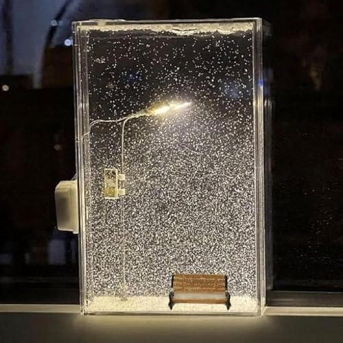 Bookshelf SnowLamp, Snow Tales Lamp, SnowTales Snow Scenery Night Light, Snowylamp Schneelampe, verschneite Straßenlampe, DIY Schnee-Nacht-Straßenlampen für Schlafzimmer & Holiday Dekor