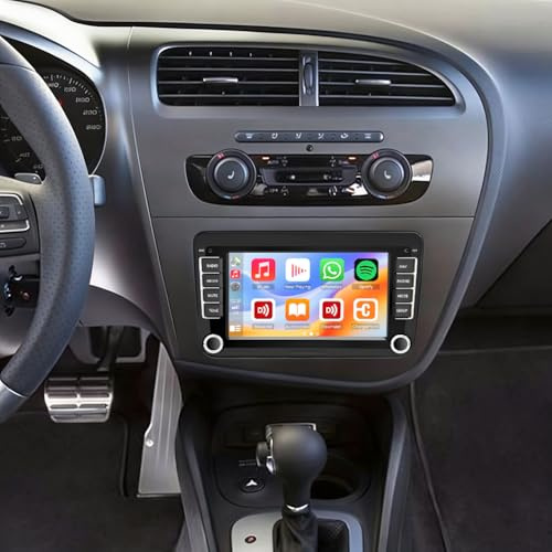 2+32G Android 13 Autoradio Stereo per Seat Leon 2006-2013 con Wireless Carplay Android Auto, 2 Din 7 pollici Touch Screen Radio Bluetooth Multimediale con navigazione GPS WiFi Backup Camera