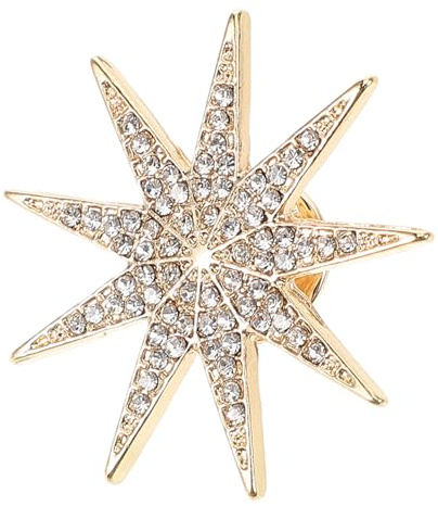 Healeved Vintage Anstecknadel mit Sechszackigem Stern aus Legierung Brosche für Damen Kleiderschmuck Rucksäcke und Anzug