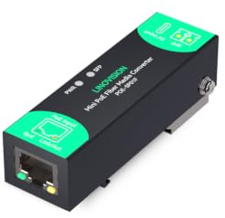 LINOVISION Convertidor de Medios de Fibra óptica Mini Gigabit con 1 Puerto RJ45 y 1 SFP, Alimentado por PoE o Type-C, para la ampliación de Redes en Exteriores y entornos industriales