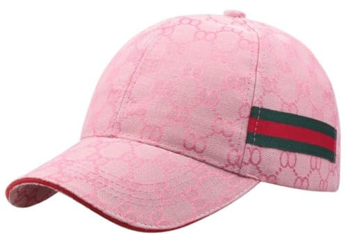 Casquette de baseball tendance mode en pur coton pour hommes et femmes en 4 couleurs réglable taille unique décontractée (Rose)