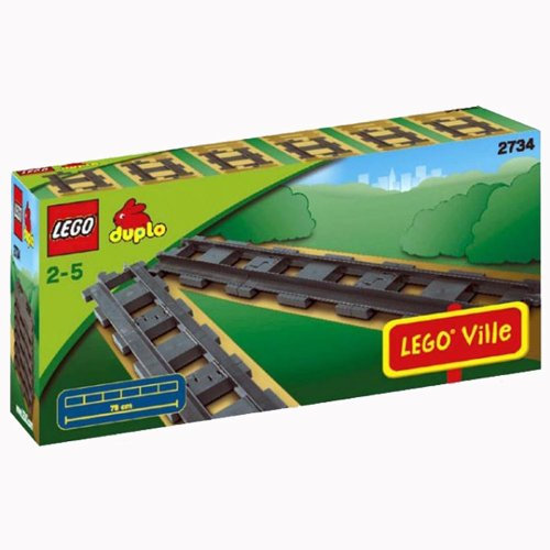 LEGO Duplo Eisenbahn 2734 - 6 gerade Duplo Schienen