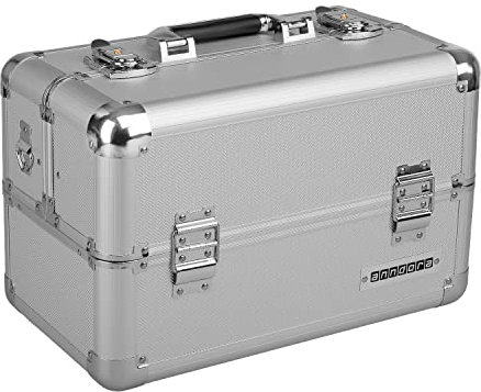 anndora Beautycase Multikoffer Visagistenkoffer Aluminium 20 Liter Silber