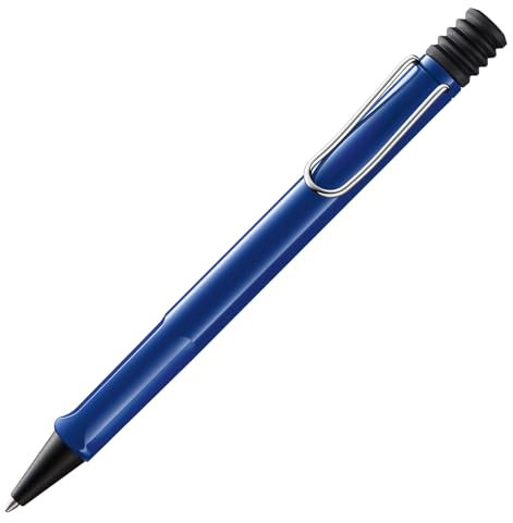 Lamy safari blue Kugelschreiber - zeitlos klassicher Kuli mit ergonomischem Griff & robustem ASA-Kunststoff - inkl. Großraummine M 16 in Strichbreite M in blau