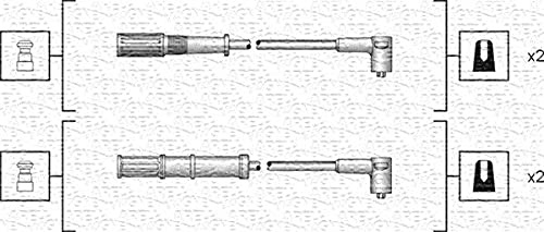 Magneti Marelli 941318111161 Zündkabel-Kit | Kompatibel mit: FIAT DOBLO Großraumlimousine, DOBLO Kasten/Großraumlimousine, PALIO Weekend, PANDA, PANDA, PUNTO, PUNTO