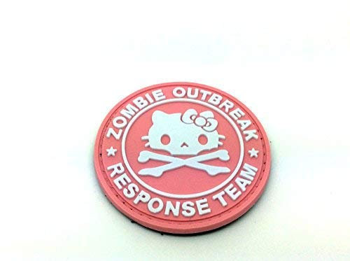 Zombie Outbreak Response Team Katze Pink PVC Airsoft Klettverschluss Patch