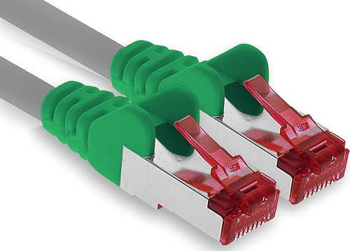 1aTTack.de - 1x cavo patch CAT6 da 5 m S/FTP schermatura PIMF CAT.6 cavo di rete RJ45 cavo Ethernet DSL router LAN switch modem patch panel - crossover - 1 pezzo