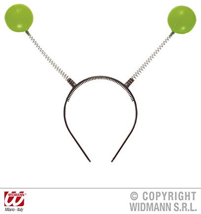Enter-Deal-Berlin - GRÜNE KUGELN - am Haarreif, Kopfschmuck Antennen Kopfbedeckungen Alien Außerirdische