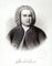 Kunstdruck/Poster: V. Weger Porträt von Johann Sebastian Bach 1685-1750 - hochwertiger Druck, Bild, Kunstposter, 40x50 cm
