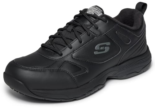 Skechers Men's Work Dighton Athletic Slip Resistant Food Service Shoe, Black, 9.5