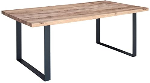 Massivmoebel24.de Esstisch Zerreiche 180x90x76 Bianco geölt MONTREUX #214