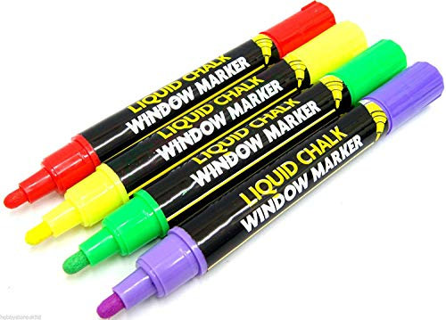 Coloured Liquid Chalk Markers Blackboard Dry Wipe Neon Marker Pens Window Marker