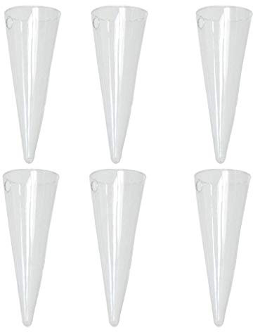 Tubayia 6 Stück Glasvase Hängende Blumenvase Wandvase Wand Dekoration für Haus, Büro