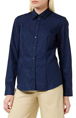 Seidensticker Chemisier pour femme - Chemisier de ville - Chemisier chemise - Regular Fit - Manches longues - Uni - 100 % coton