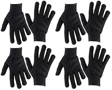 newgen medicals Körperpeeling-Handschuh: 4 Paar Peeling-Handschuhe, Einheitsgröße (Peeling für Wellness, Körperpflege)