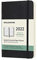 Moleskine Wochenkalender 2022, 12 Monate Wochenplaner, horizontal, weicher Einband, Format Pocket 9 x 14 cm, Farbe Schwarz, 144 Seiten