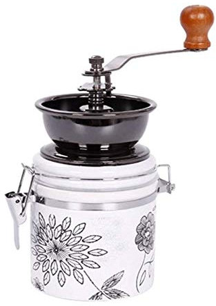 Coffee Grinder Bodum Manual Coffee Grinder Ceramic Core Coffee Hand Mill Coffeeware Coffee Beans Pepper Spice Grinder Ceramics Grinder Machine Grinding Miller Machine for Home (Color : White)