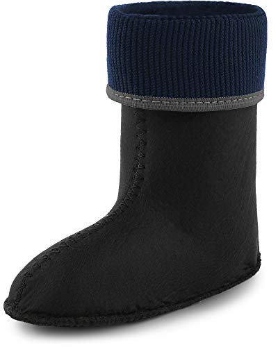 Ladeheid Kinder Mädchen Jungen Wärmende Stiefelsocken für Gummistiefel Innenschuh KL058 (Graphit, 24 EU)