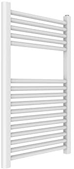 ERCOS calentador de toallas Calentador de toallas de baño Dimensiones 500x770 MM Radiador Color Blanco Moderno, Conexiones 1/2 Suministrado Con Kit De Montaje