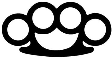 ABCBCA Black/Sliver Brass Knuckles Creative Car Styling KK Vinyl Car Sticker Car Accessories (Color Name : Reflective)