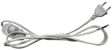 CABLEPELADO Câble d'alimentation avec variateur d'intensité type C CEE7 | Section 0,75 mm² | HO3VVH2-F | Convient pour prises, multiprises, alimentations, douilles | blanc | 1,80 m