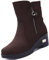 VLOOKST Stivali Donna Stivali da Neve Stivaletti Invernali Scarpe da Neve Pelliccia Caldo Foderato Stivaletto con Zeppa Marrone 37EU