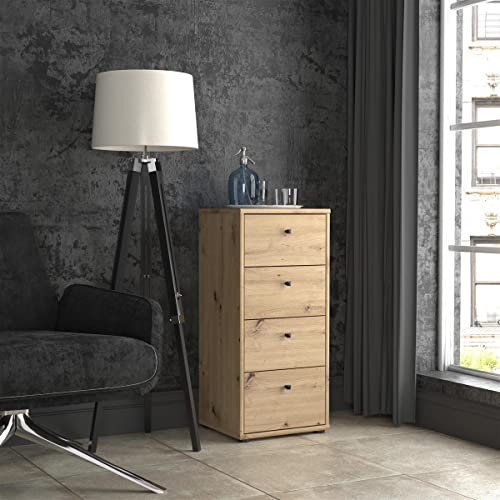möbelando Kommode Beistellschrank Anrichte Schubladenkommode Schrank Tembi VIII Artisan Eiche