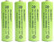 Soluminate AA Solar Light Batteries (1000mAh) Rechargeable 1.2v Ni-MH for solar lights (4-Pack)