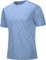 MAGCOMSEN Laufshirt Herren Kurzarm Sportshirt Atmungsaktiv Trainingsshirt Regular Fit Casual Shirt Funktionsshirt Surfer Shirt Wandershirt Hellblau 2XL