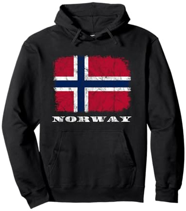 Norway, bandera de Noruega, viaje Escandinavia y noruego. Sudadera con Capucha