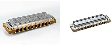 Hohner HOM1896017 Marine Band Classic in C Mundharmonika & Mundharmonika Marine Band in G