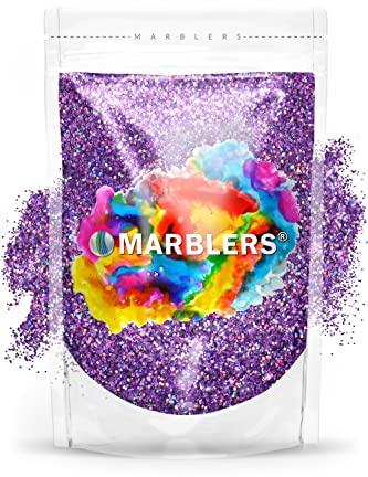 MARBLERS Holographic Glitter [Holo Purple] 3oz (85g) | Fine | Non-Toxic, Vegan, Cruelty-Free | Face, Body, Eyeshadow, Hair, Festival, Party Makeup | Nail Art, Polish | Resin, Tumbler, Slime, Craft