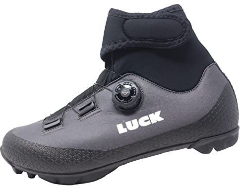 LUCK Fenix MTB-Fahrradschuhe für den Winter, mit Carbon- und Goretex-Sohle., grau, 39 EU X-Ancho