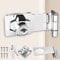 CAEEKER 4 Inch Keyed Hasp Lock 90 Degrees Lock Hasp Twist Knob Keyed Locking Hasp Shed Locks Safety Door Clasp Heavy Duty Door Bolt Latch Buckle Small Hasp and Staple with Padlock Keys for Cupboard