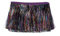YYCRAFT Lametta-Fransenbordüre, 20,3 cm breit, Lametta-Girlande, Tanzkostüm, Fransenbesatz, glänzende Folieneffekt, Party-Dekoration (9,1 m, Regenbogen-Schwarz)