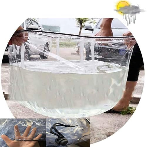 Housse Transparente Pour Salon De Jardin Imperméable Couvercles De Protection En Plastique Anti-poussière, Anti-âge, Imperméable, Coupe-vent Pour Canapé(Size:63x63x85cm/24.8x24.8x33.5in,Color:Effacer)