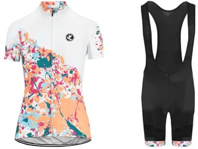 UGLY FROG 2023-2024 Schnelltrocknend Fahrradtrikot Set, Outdoor Kurzarm Radsport-Shirt + Gel Bib Kurze Hose Fahrradhose nv2324