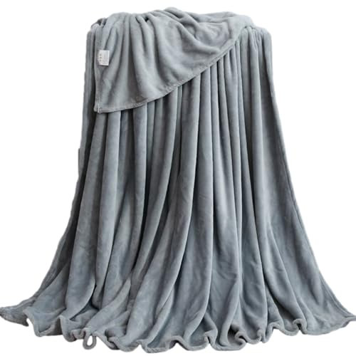 Morkite Kuscheldecke Flauschig - Decke Sofa Kuscheldecke Grau - Warm Sofaüberwurf Decke, Dicke Sofadecke Wolldecke,Tragbare Decken Fleecedecke Couchdecke, Wohn- & Kuscheldecke