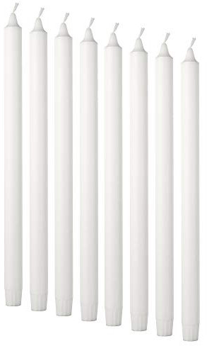 Generisch JUBLA Duftfreie Kerze, 35 cm, Weiß