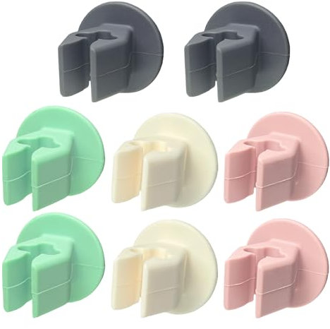 8 Pièces Porte-Brosse à Dents en Silicone,Porte Rasoir Douche Adhesif Crochet en Silicone Multifonctionnel, Accroche Brosse a Dent Murale pour Salle de Bain, Cuisine, Salon (mélangées)