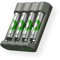 GP ReCyko Chargeur de Piles USB AA AAA avec 4 Piles AAA 850 mAh NiMH 1,2 V avec Piles Rechargeables AAA 3 Heures de Charge Rapide